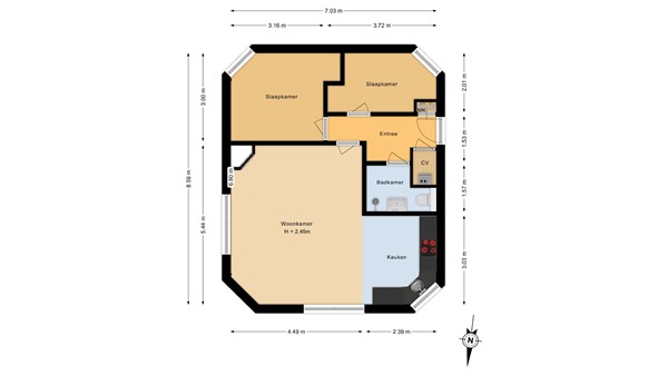 Floorplan - Gentenerf 11-47, 3852 LW Ermelo